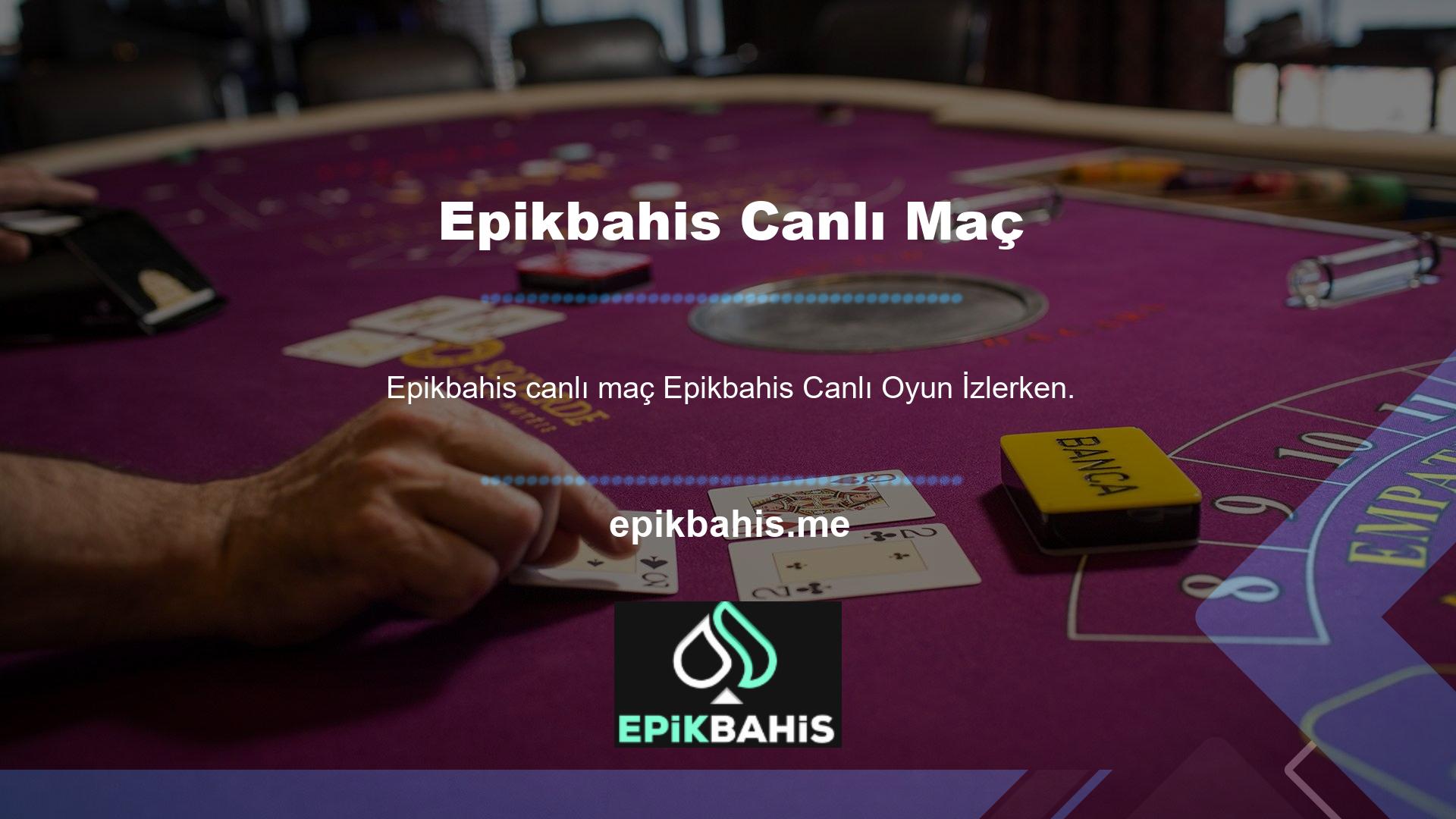 Epikbahis Canlı Maç Futbol, Basketbol, Tenis, Buz Hokeyi, Sanal Bahis, E -Sporlar ve diğer birçok alternatif bahis ekranının yatırımlarınızı anında takip ediyor